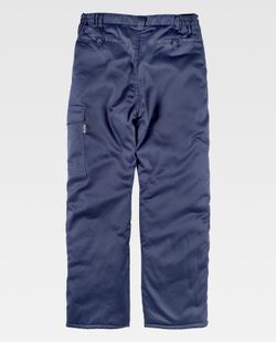 Gepolsterte Hose mit elastischer Taille und einer Tasche im Navy-Bein