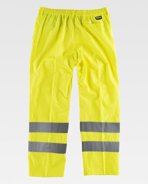 Pantalón alta visibilidad con cintas reflectante Amarillo