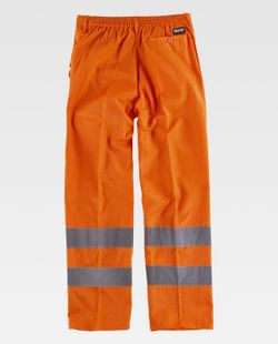 Pantalón alta visibilidad con cintas reflectante Naranja