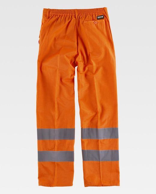Pantalón alta visibilidad con cintas reflectante Naranja