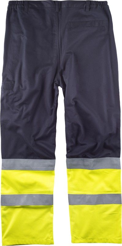 Flammhemmende AV-Hosen, Modacryl, Baumwolle und antistatisches Gewebe EN11611, EN11612, EN1149, EN61482 Navy Yellow AV