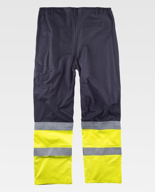 Flammhemmende AV-Hosen, Modacryl, Baumwolle und antistatisches Gewebe EN11611, EN11612, EN1149, EN61482 Navy Yellow AV