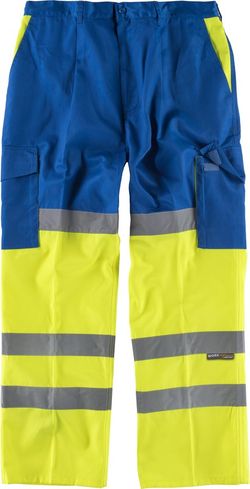 Pantalón combinado alta visibilidad Azulina / Amarillo
