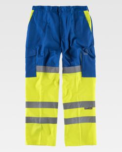 Warnkombinationshose mit reflektierenden Bändern EN471 Azulina Amarillo AV