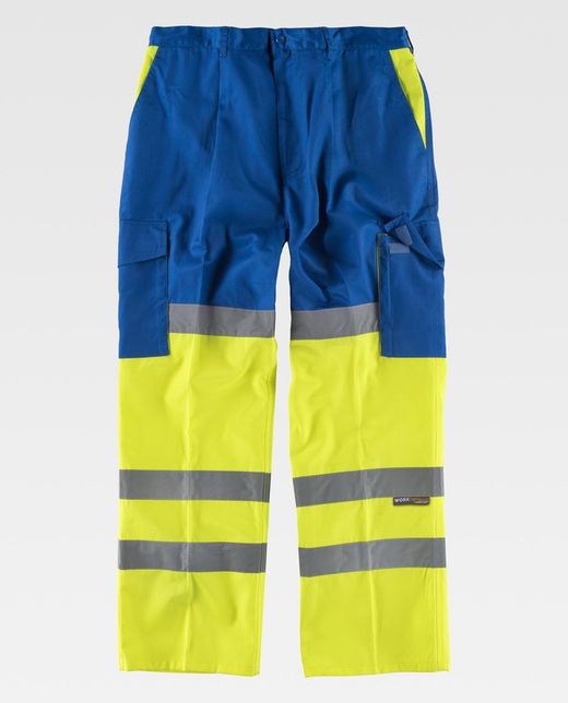 Warnkombinationshose mit reflektierenden Bändern EN471 Azulina Amarillo AV