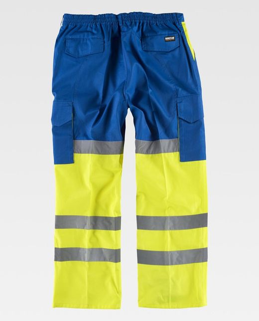 Warnkombinationshose mit reflektierenden Bändern EN471 Azulina Amarillo AV