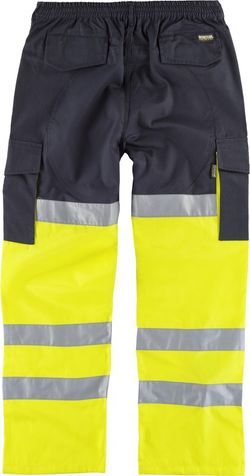 Warnkombinationshose mit reflektierenden Bändern EN471 Navy Yellow AV