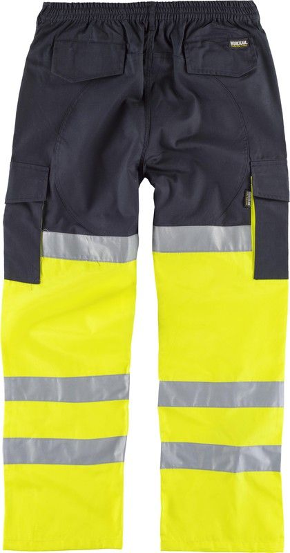 Warnkombinationshose mit reflektierenden Bändern EN471 Navy Yellow AV