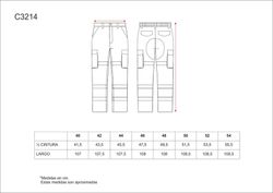 Pantalón combinado alta visibilidad Marino / Naranja