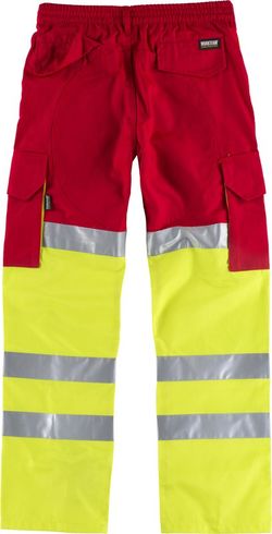Warnkombinationshose mit reflektierenden Bändern EN471 Rot Gelb AV