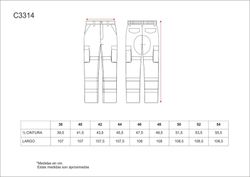 Warnkombinationshose mit reflektierenden Bändern EN471 Rot Gelb AV