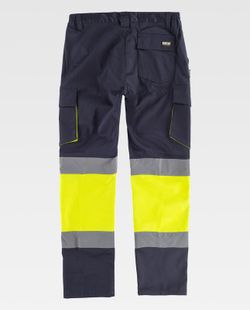 Pantalón combinado con alta visibilidad Color Marino / Amarillo