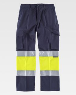 Kombinierte Hose mit elastischer Taille, mehreren Taschen, 2 Bändern AV Marino Yellow AV