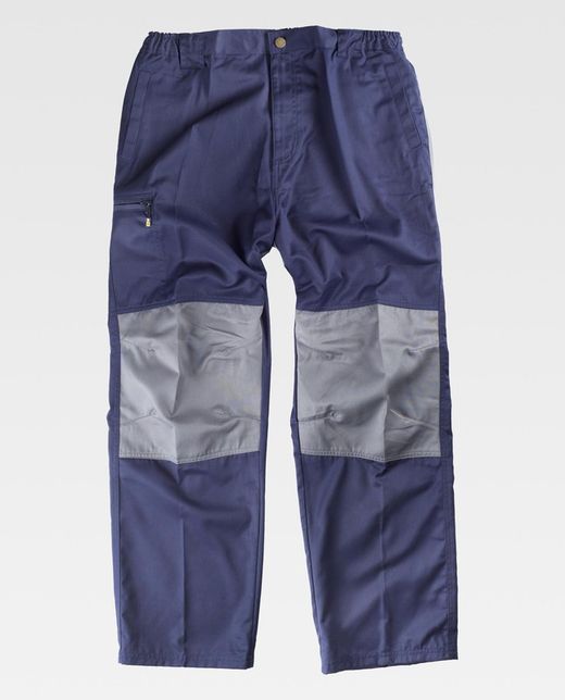 Kontrast Knie und Knie Hose in Kontrast Navy Grey