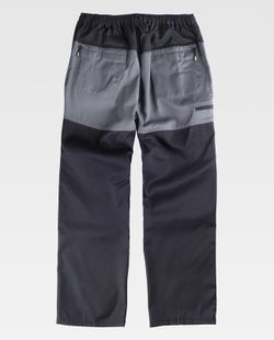 Kombinierte Knie- und Kontrasthose schwarz grau