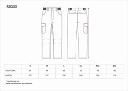 Pantaloni con 2 borse laterali, 2 borse posteriori e una borsa per le gambe marrone