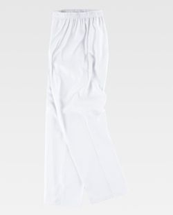 Hose mit elastischer Taille, Reißverschluss, keine Taschen Weiß