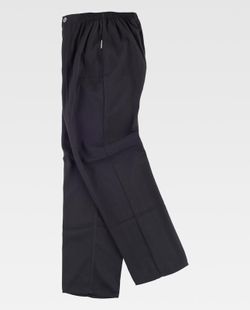 Pantaloni con elastico in vita, chiusura con zip, senza tasche Nero