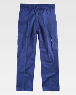 Pantalón con cintura elástica 100% Algodón Azulina