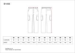 Hose mit elastischer Taille, mehrere Taschen aus 100% Navy Cotton
