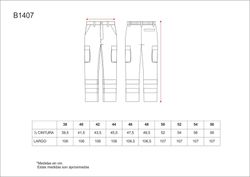 Hose mit elastischer Taille, mehreren Taschen und 2 reflektierenden Bändern Marino