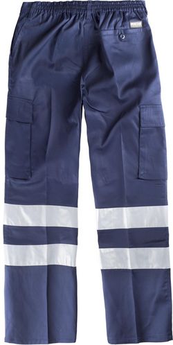 Hose mit elastischer Taille, mehreren Taschen und 2 reflektierenden Bändern Marino