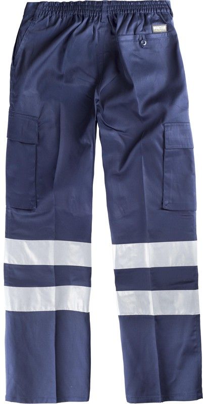 Hose mit elastischer Taille, mehreren Taschen und 2 reflektierenden Bändern Marino