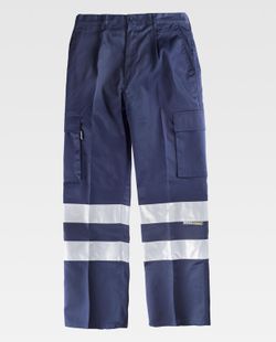 Hose mit elastischer Taille, mehreren Taschen und 2 reflektierenden Bändern Marino