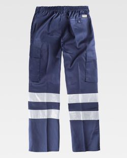 Hose mit elastischer Taille, mehreren Taschen und 2 reflektierenden Bändern Marino