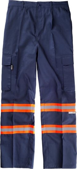 Pantalón con cintura elástica Marino Naranja