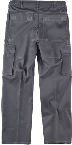 Hose mit elastischer Taille, Po-Verstärkung und mehreren Taschen mit Kontrastnähten Grau