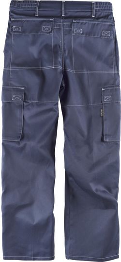Hose mit elastischer Taille, Po-Verstärkung und mehreren Taschen mit Kontrastnähten Navy