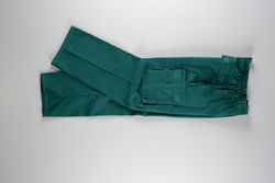 Hose mit elastischer Taille, Po-Verstärkung und mehreren Taschen mit Kontrastnähten Grün