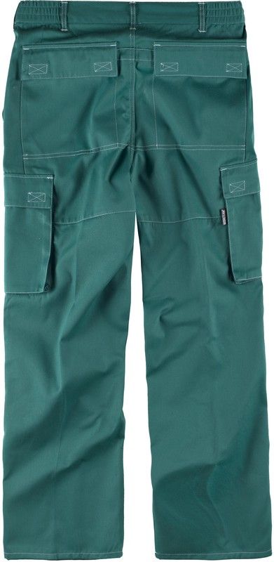 Hose mit elastischer Taille, Po-Verstärkung und mehreren Taschen mit Kontrastnähten Grün