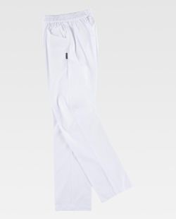 Hose mit elastischer Taille, ohne Fliege und mit 2 Seitentaschen Weiß