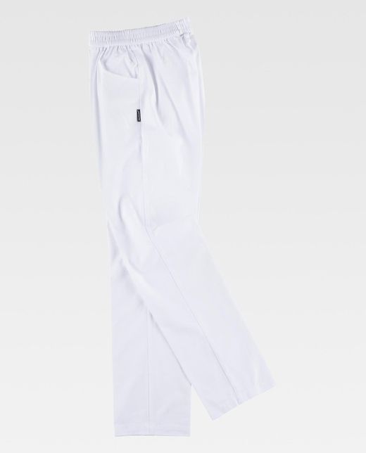 Hose mit elastischer Taille, ohne Fliege und mit 2 Seitentaschen Weiß