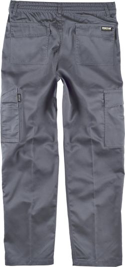 Hose mit elastischer Dreifachnaht mit mehreren Taschen Grau
