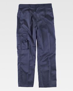 Hose mit elastischer und dreifach genähter Navy mit mehreren Taschen
