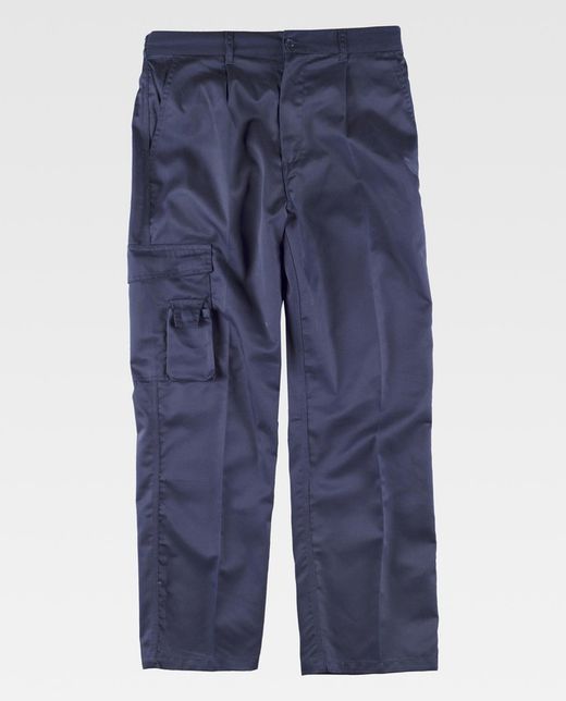 Hose mit elastischer und dreifach genähter Navy mit mehreren Taschen