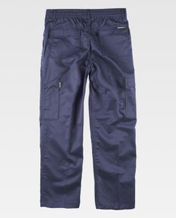 Hose mit elastischer und dreifach genähter Navy mit mehreren Taschen