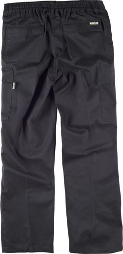 Hose mit elastischer Dreifachnaht mit mehreren Taschen Schwarz
