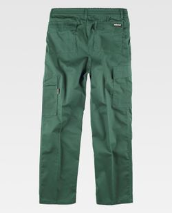 Pantalón con elástico con multibolsillos Verde Oscuro