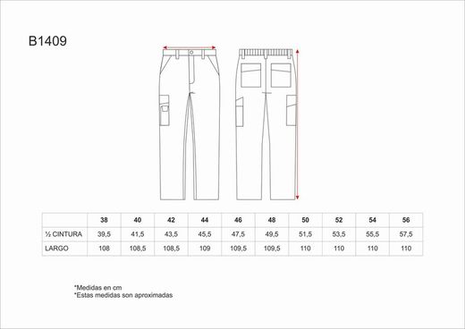 Pantalón con elástico con multibolsillos Verde Oscuro