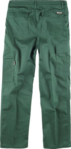 Pantalón con elástico con multibolsillos Verde Oscuro