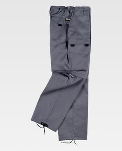 Hose mit abnehmbaren Beinen, elastischer Taille und mehreren Taschen Grau