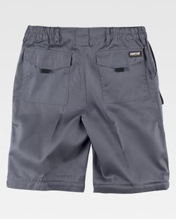 Hose mit abnehmbaren Beinen, elastischer Taille und mehreren Taschen Grau