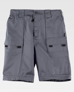 Hose mit abnehmbaren Beinen, elastischer Taille und mehreren Taschen Grau