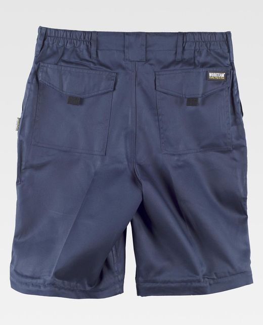 Pants with detachable legs, elastic waist and multi-pocket Navy