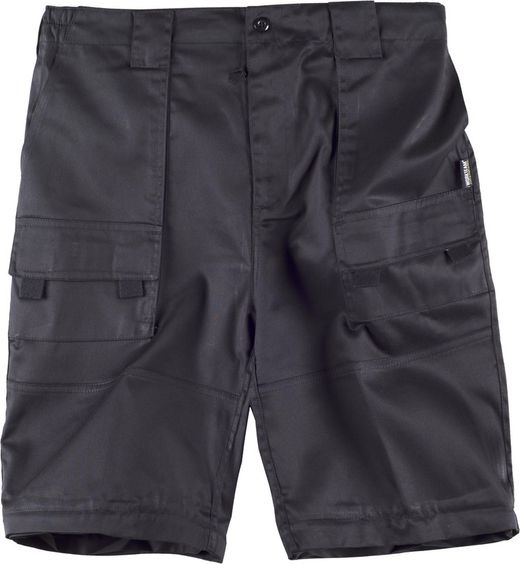 Hose mit abnehmbaren Beinen, elastischer Taille und mehreren Taschen Schwarz