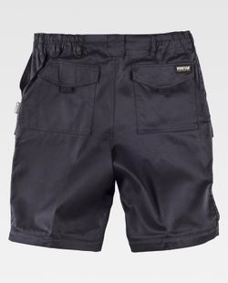 Hose mit abnehmbaren Beinen, elastischer Taille und mehreren Taschen Schwarz